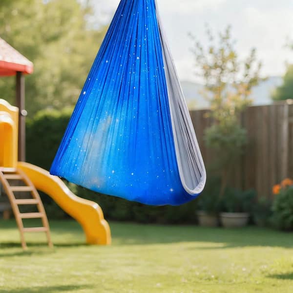 SKYSHALO Sensory Swing, for Kids, Double-Layer Hammock, 360