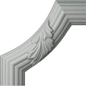 6 in. x 1-1/8 in. x 6 in. Urethane Reeded Acanthus Leaf Panel Moulding Corner (Matches Moulding PML01X01AC)