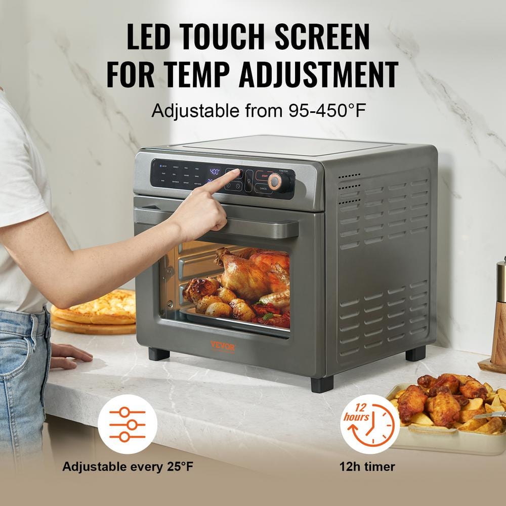 Stainless Steel 25L 12-in-1 Air Fryer Toaster Oven
