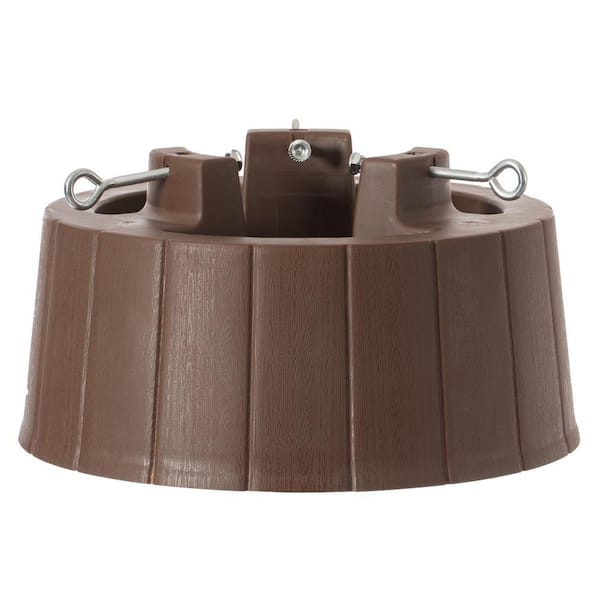 Brown Plastic Christmas Tree Stand With Screw Fastener