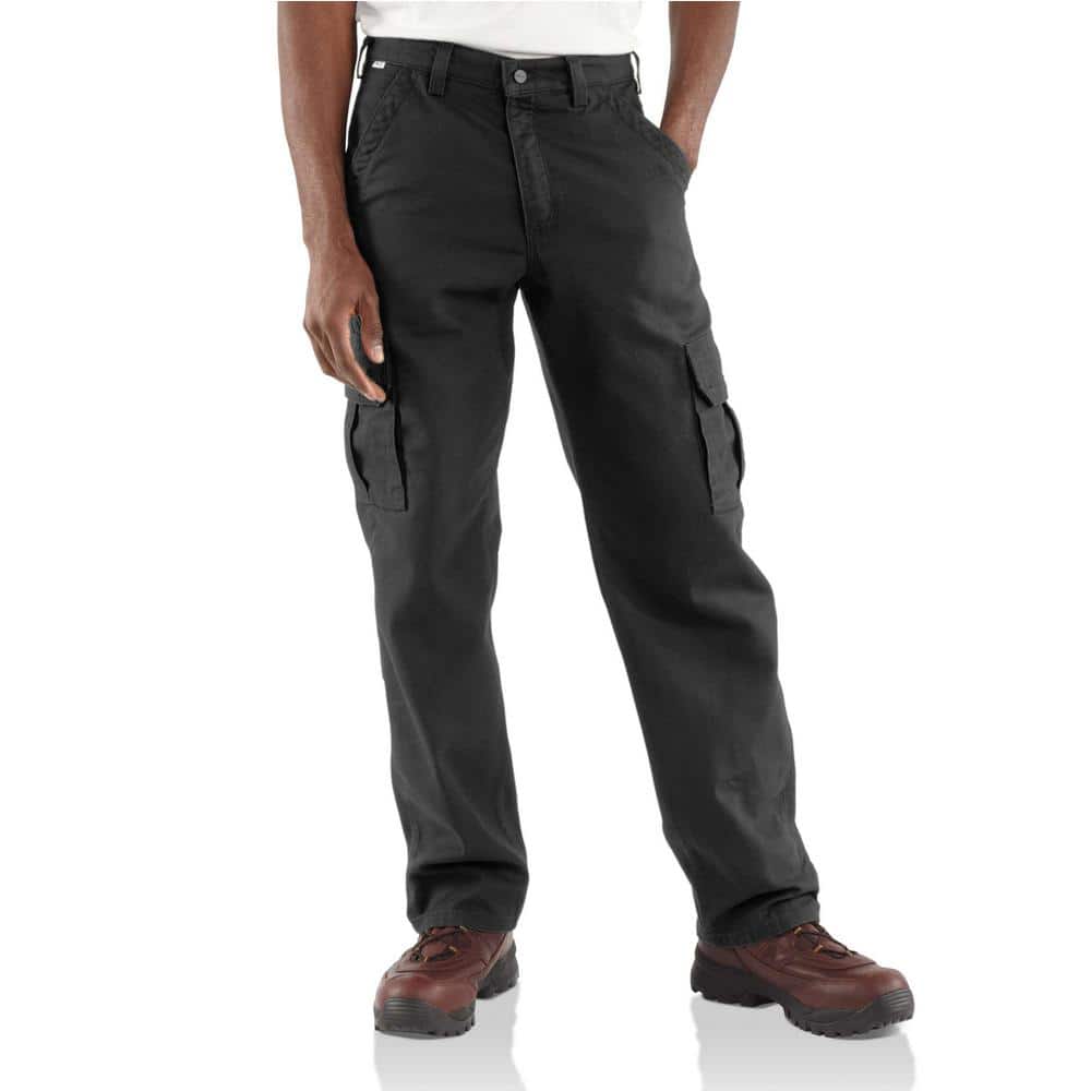 Carhartt Men's 48 in. x 30 in. Black FR Cargo Pant FRB240-BLK