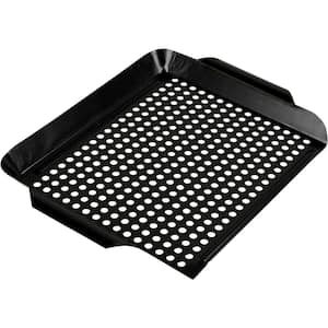 Premium Heavy-Duty Non-Stick Grill Topper Rust Resistant Grill Pan with Handles Medium