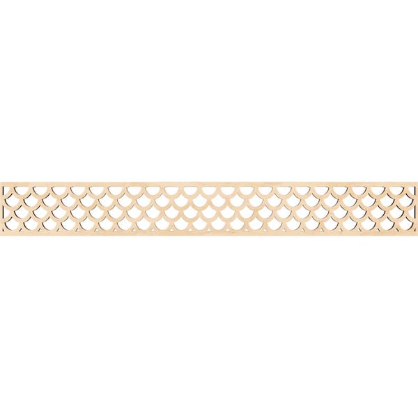 Ekena Millwork Hudson Fretwork 0.375 in. D x 46.5 in. W x 6 in. L Birch Wood Panel Moulding