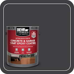 1 Gal. #ECC-10-2 Jet Black Self-Priming 1-Part Epoxy Satin Interior/Exterior Concrete and Garage Floor Paint