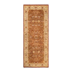 One-of-a-Kind Traditional Orange 3 ft. x 8 ft. Hand Knotted Oriental Area Rug