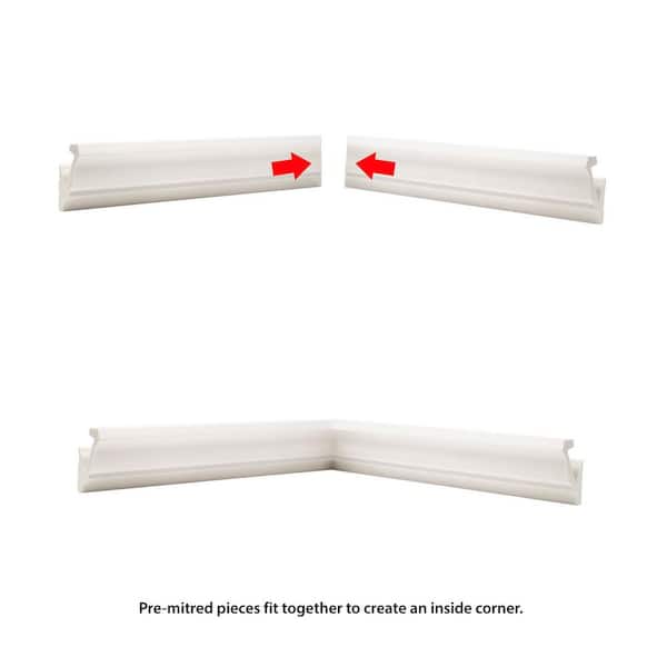 2-Piece Flexible Crown Molding Trim – 15 Feet Total, Peel & Stick Self-Adhesive Foam Wall Border, Gold – For Ceilings, Cabinets, Countertops, Mirrors