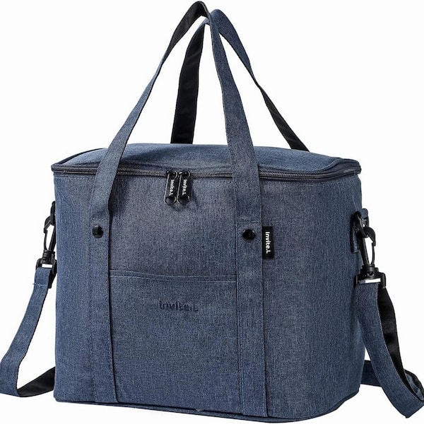 13 Qt. Insulated Cooler Lunch Bag with Leakproof and Shoulder Strap in Navy Blue