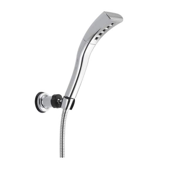 Delta 1-Spray Patterns 1.75 GPM 2.34 in. Wall Mount Handheld Shower Head with H2Okinetic in Chrome