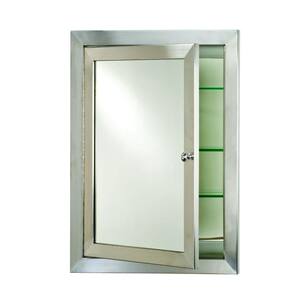 The Metro Large Stainless Steel Medicine Cabinet in Satin