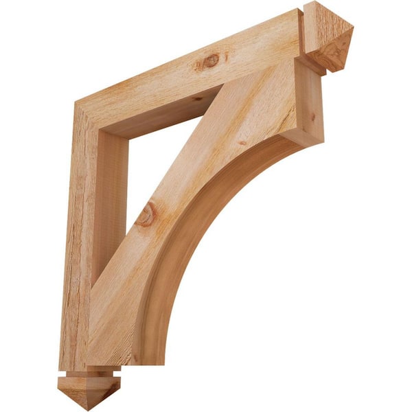 Ekena Millwork 4 in. x 30 in. x 30 in. Western Red Cedar Westlake Arts and Crafts Rough Sawn