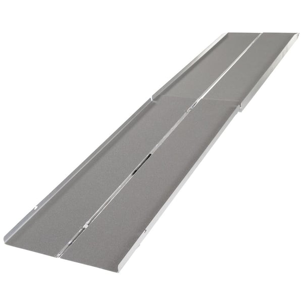 12' L x 30" W Aluminum Portable Multi-Fold Ramp-600 lb. Weight Capacity
