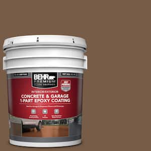 5 gal. #N250-7 Mission Brown Self-Priming 1-Part Epoxy Satin Interior/Exterior Concrete and Garage Floor Paint