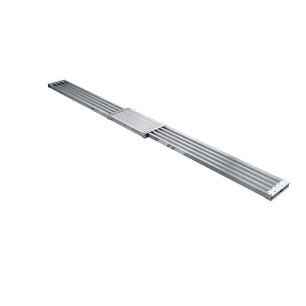 Werner 8 ft. - 13 ft. x 14 in. Telescoping Aluminum Extension Plank with 250 lb. Load Capacity