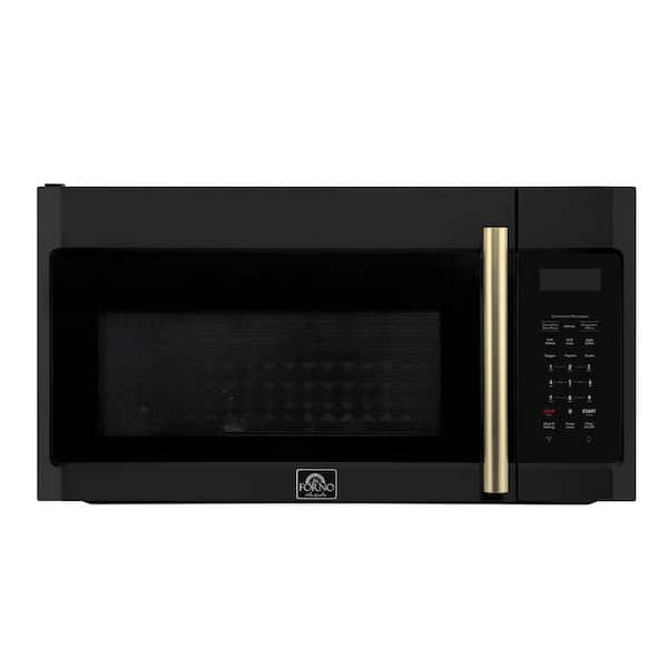 Fornace 1500W 30 in. Over the Range Convection Microwave, Black, 1.5 cu. ft, 300 CFM