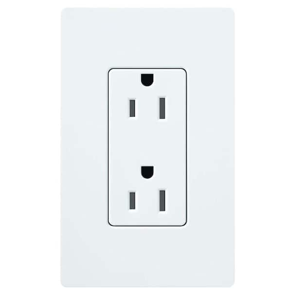 Claro Tamper-Resistant Duplex Receptacle, 15 Amp, White (CARS-15-TR-WH)