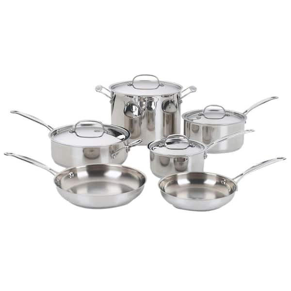 Cuisinart Chef's Classic 10-Piece Stainless Steel Cookware Set with Lids