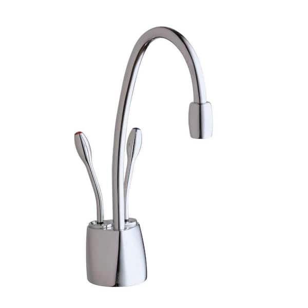 InSinkErator Indulge Contemporary Series 2-Handle 8.4 in. Faucet for Instant Hot and Cold Water Dispenser in Chrome