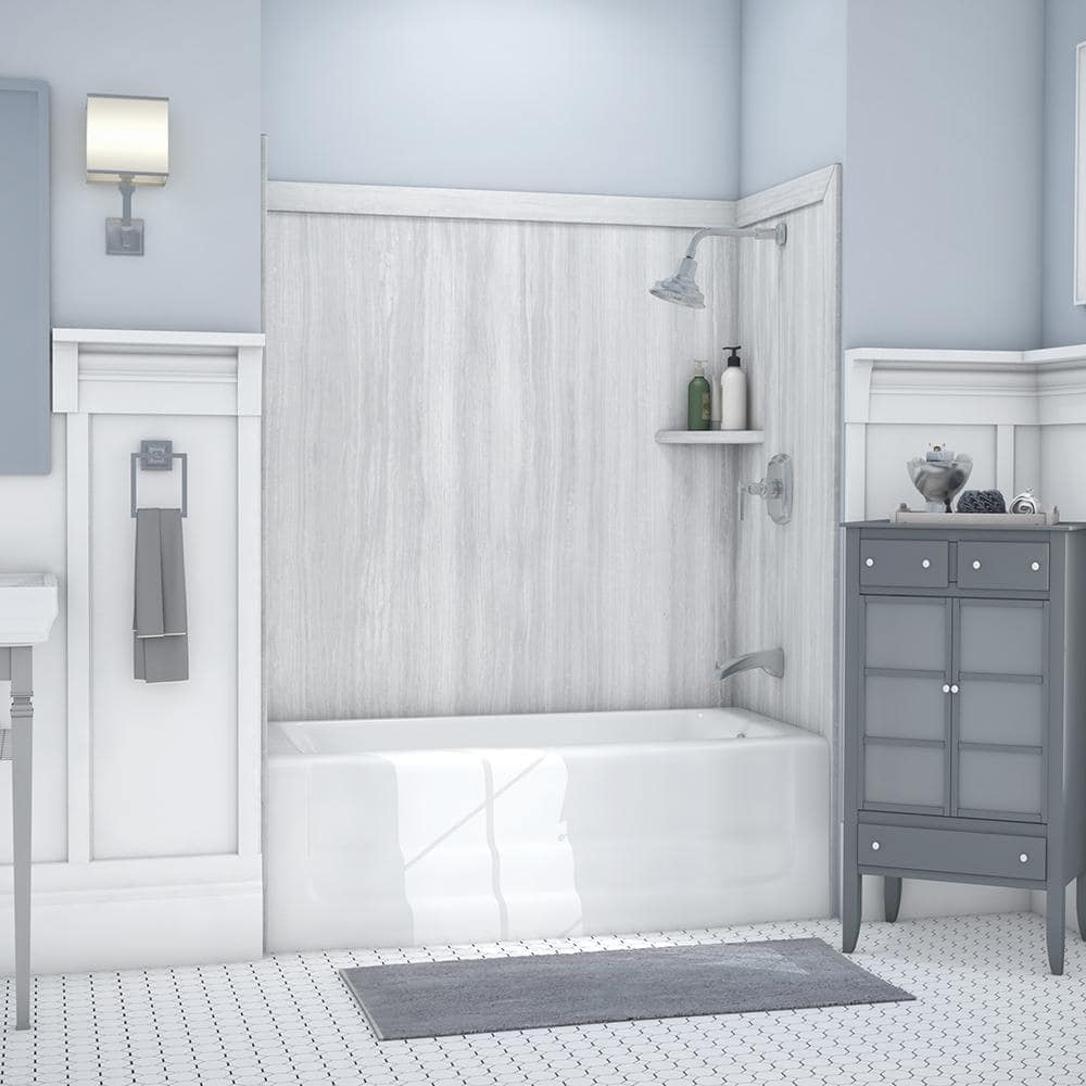 Silver Strata 60" x 32" x 60" Bathtub Surround Kit