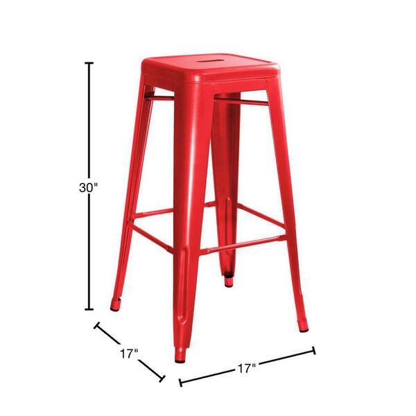 red bar stools set of 3