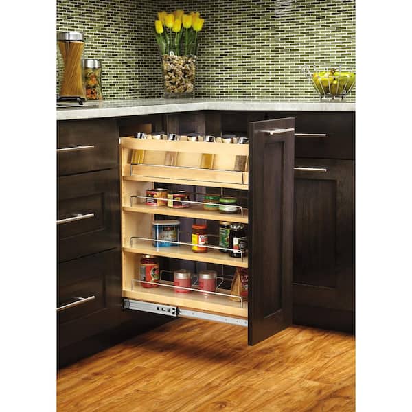 3x2x18 Cream Spice Rack  Pull Out Spice Cabinet Insert