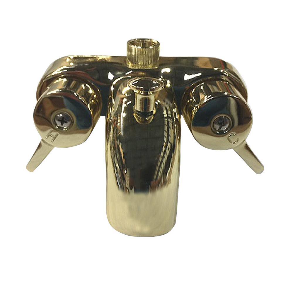 Polished Brass Wall Mounted Handheld Shower with Slidebar
