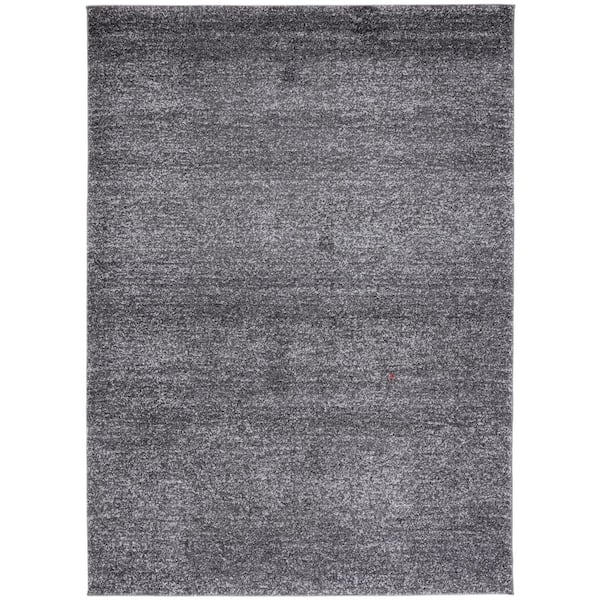 Retro 5 ft. x 8 ft. Gray/Ivory Solid Area Rug