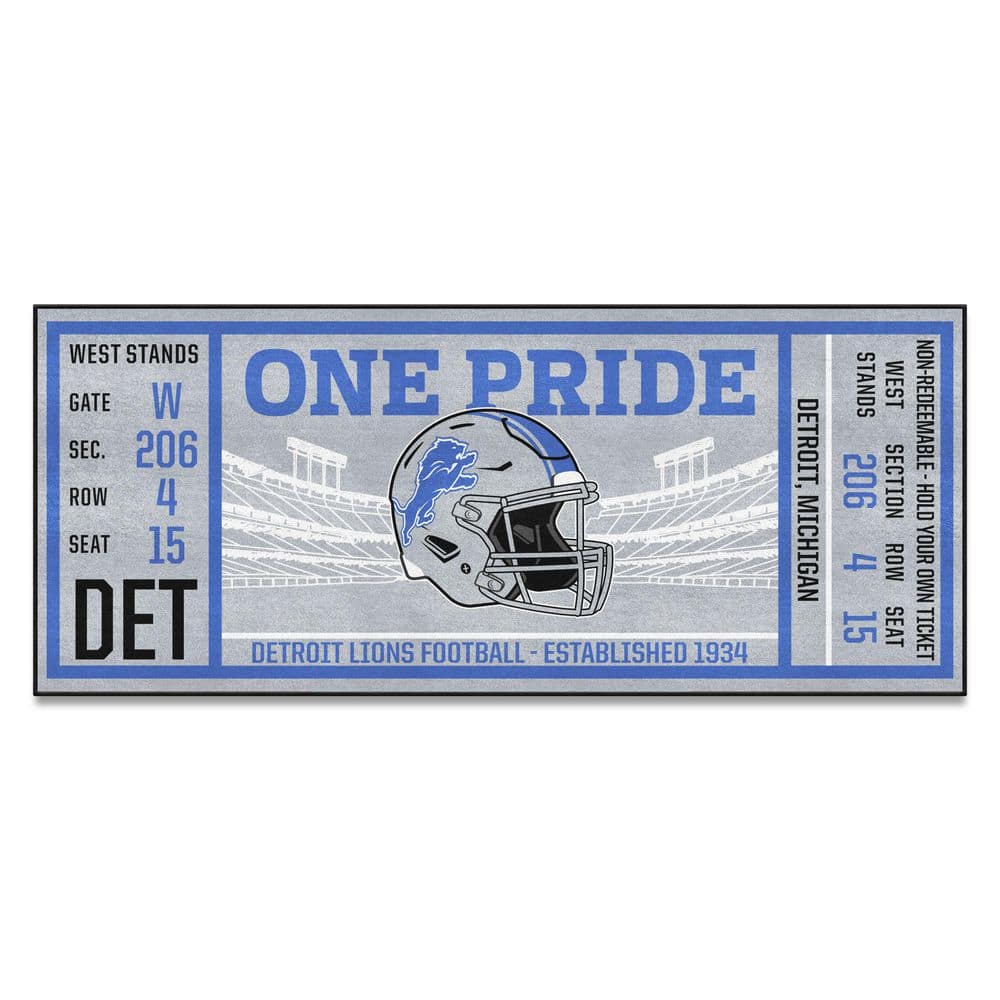 Reviews for FANMATS NFL - Detroit Lions 30 in. x 72 in. Indoor Ticket  Runner Rug