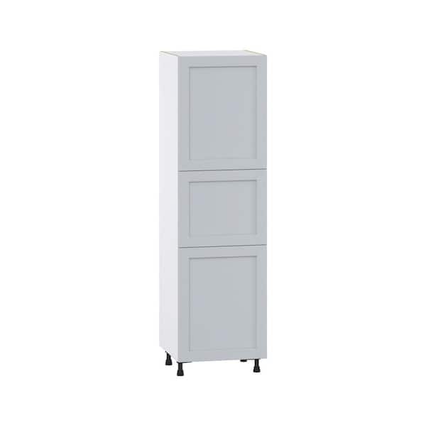 J COLLECTION Milton 24 in. W x 24 in. D x 84.5 in. H Assembled Shaker Pantry Kitchen Cabinet in Light Gray with 4-Shelves