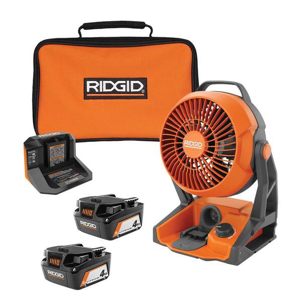 Have a question about RIDGID 18V Cordless Hybrid Jobsite Fan with (2) 4