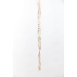 42 in. Ivory Woven Cotton Twisted Cord Plant Hanger