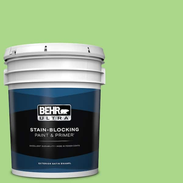 BEHR ULTRA 5 gal. #430B-4 Peas in a Pod Satin Enamel Exterior Paint & Primer