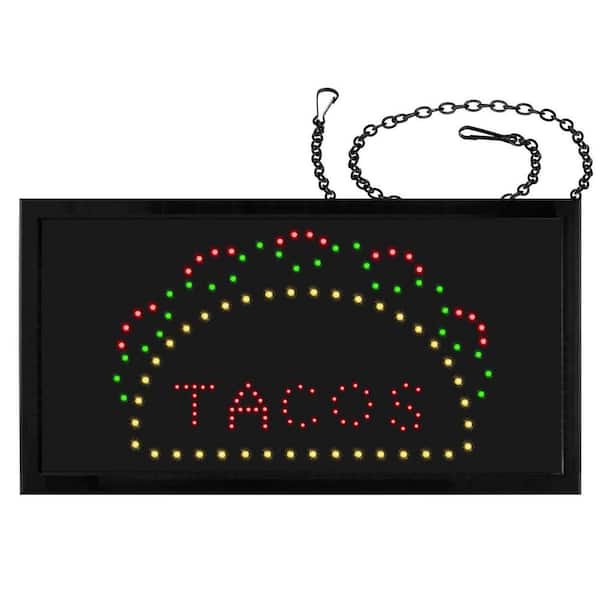 19 in. x 10 in. LED Rectangular TACO Sign with 2 Display Modes