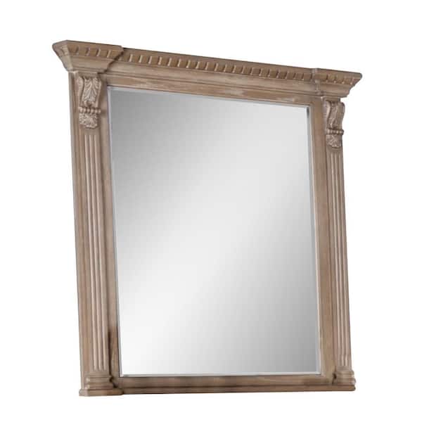 Reven Oak Brown 3 in. W x 46 in. H Modern and Contemporary Rectangle Wood Framed Mirror