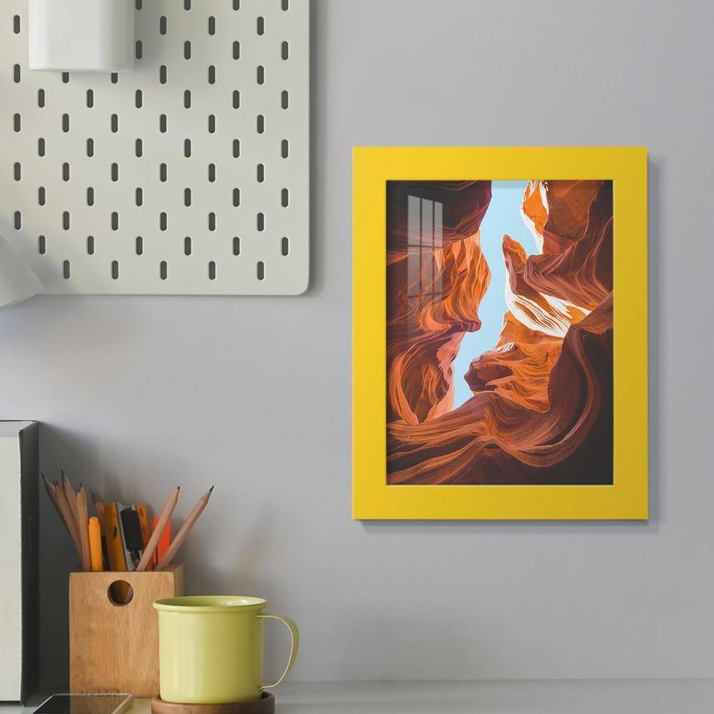 Modern 6" x 8" Yellow Wooden Picture Frame Set