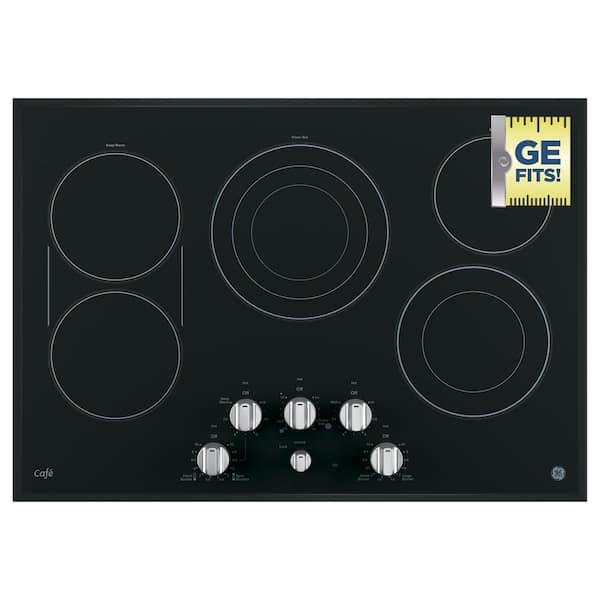 GE 30 in. Radiant Electric Cooktop in Stainless Steel with 5 Elements including Power Boil