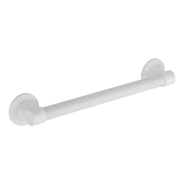 Glacier Bay 16 in. Transitional Style Grab Bar in White