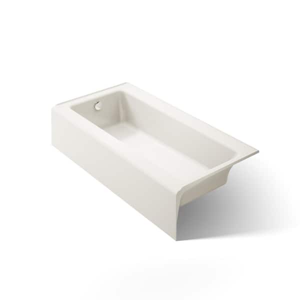 KOHLER Bellwether 60 in. x 30 in. Soaking Bathtub with Left-Hand Drain in Biscuit