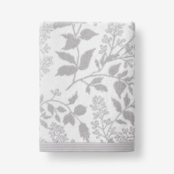 The Company Store Silver Company Cotton Wildflower Jacquard Bath Towel