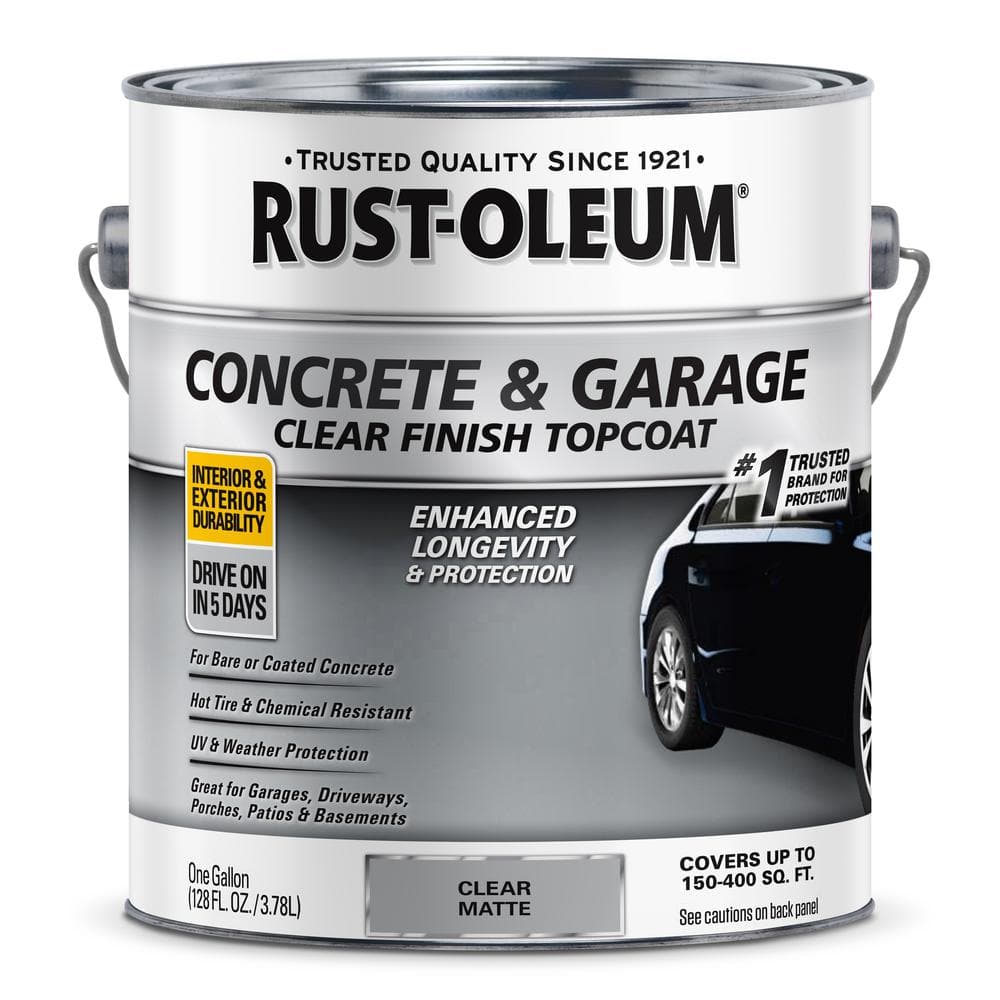Rust-Oleum 1 gal. Matte Clear Concrete and Garage Floor Topcoat (Case of 2)  380895 - The Home Depot