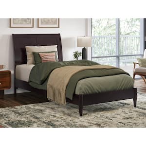Valencia Brown Solid Wood Frame Twin XL Low Profile Platform Bed