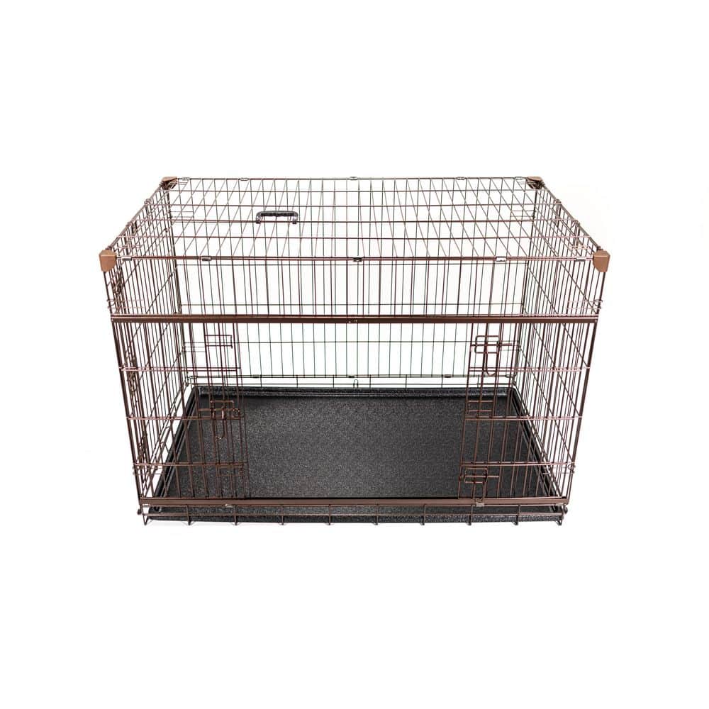 Extra Small Bronze Wire Dog Crate with Sliding Door