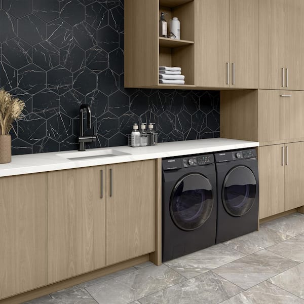 Daltile Perpetuo Infinite Black 8 in. x 9 in. Glazed Porcelain