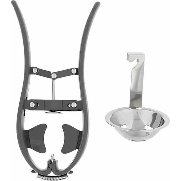 Chicken Egg Separator Tool-Stainless Steel Hand-Held Yolk Remover Tool Measuring Spoon Eggshell Cutter Kitchen Gadget