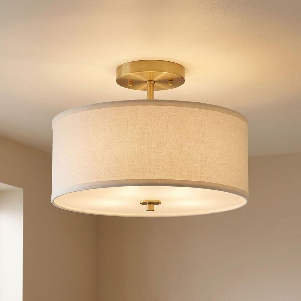 Savoy House Meridian 13 in. W x 10 in. H 2-Light Natural Brass