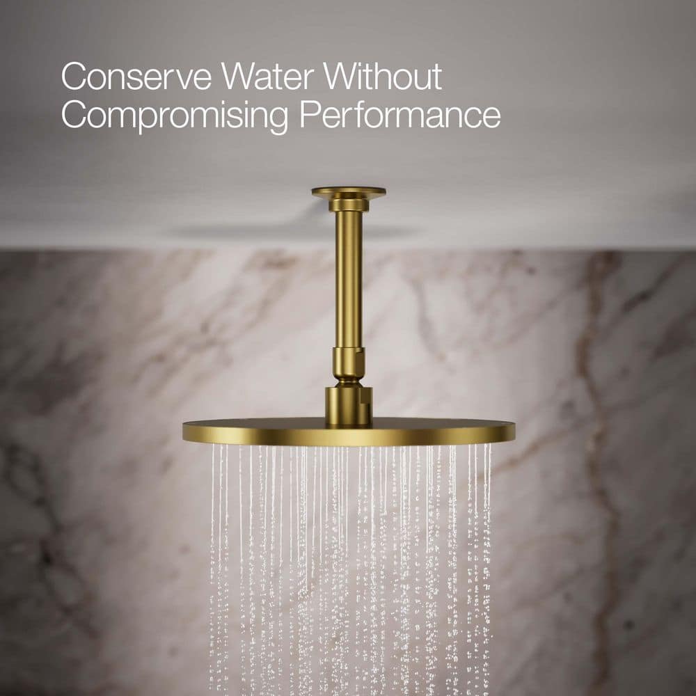 10'' Vibrant Moderne Brushed Gold Brass Rain Shower Head