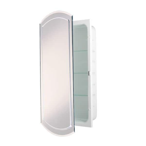 Mirrors and More 16 x 22 Medicine Cabinets for Bathroom with Mirror -  Frameless Polished Edge, Recessed, Modern Home Décor, Bevel Edge,  Adjustable