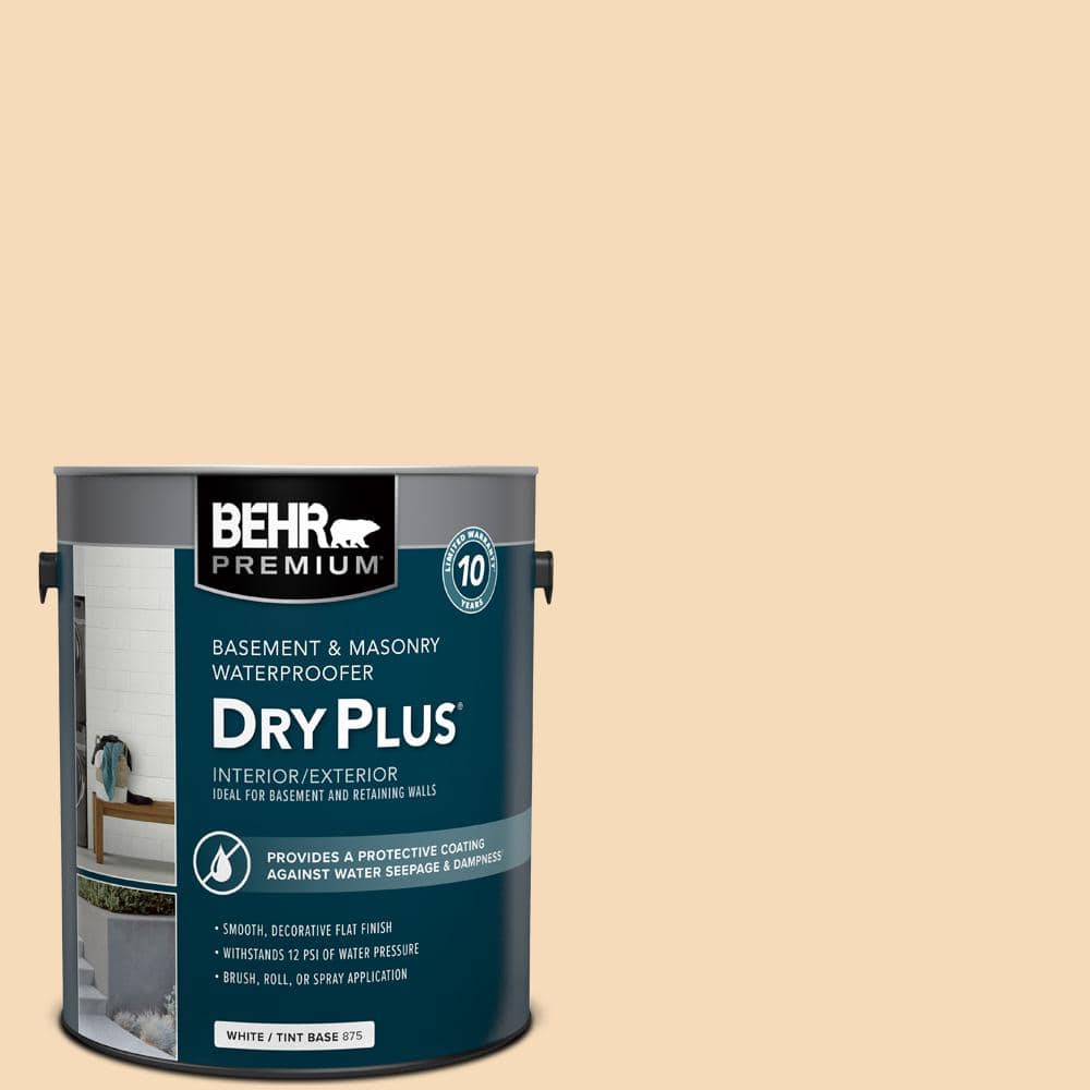 1 gal. #BW-20 Barely Peach Flat Interior/Exterior Dry Plus Basement & Mason