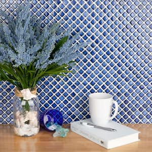 Hudson Diamond Sapphire 12 in. x 12 in. Porcelain Mosaic Tile (10.85 sq. ft. / Case)