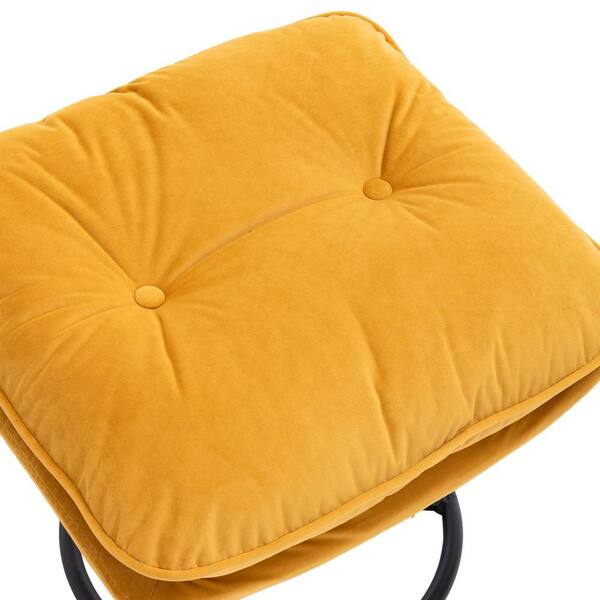 Yellow barrel deals chair with ottoman