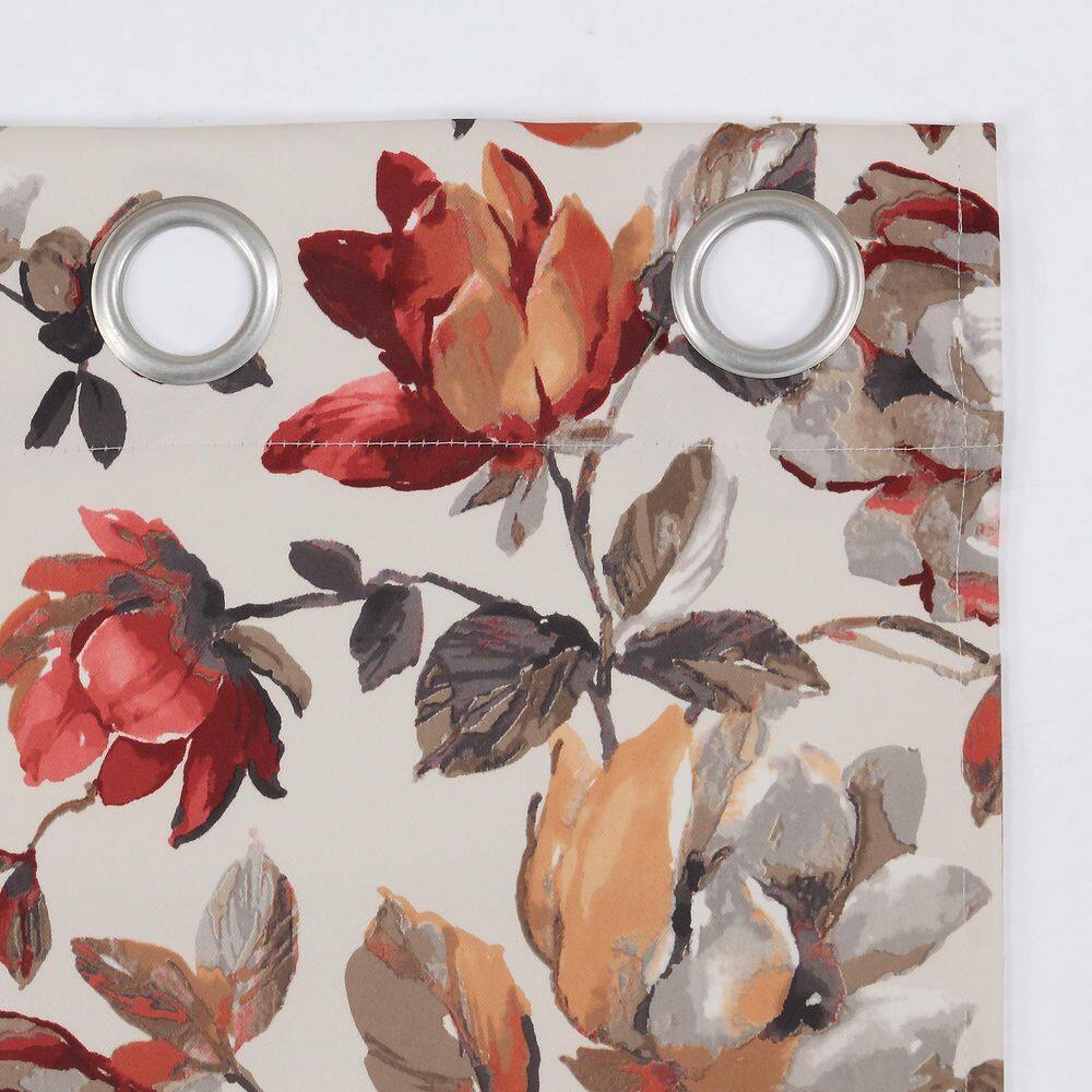 Stone Floral Blackout Grommet Curtain Panel, 40" x 84"